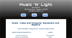 Desktop Screenshot of musicnlight.co.uk