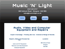 Tablet Screenshot of musicnlight.co.uk